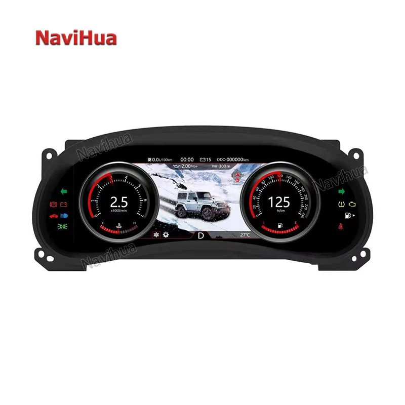 12.3inch 1920 X 720 full HD LCD Digital Instrument Cluster For Jeep Wrangler JK 2011-2017,Speedometer,Dashboard,HD screen Plug-play