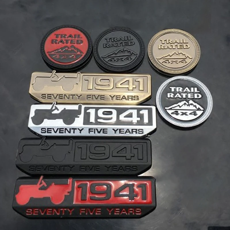 3D Metal 4X4 Trail Rated Emblem Logo Badge Car Stickers For Jeep Wrangler Patriot Grand Cherokee Car Styling Auto Accessories -