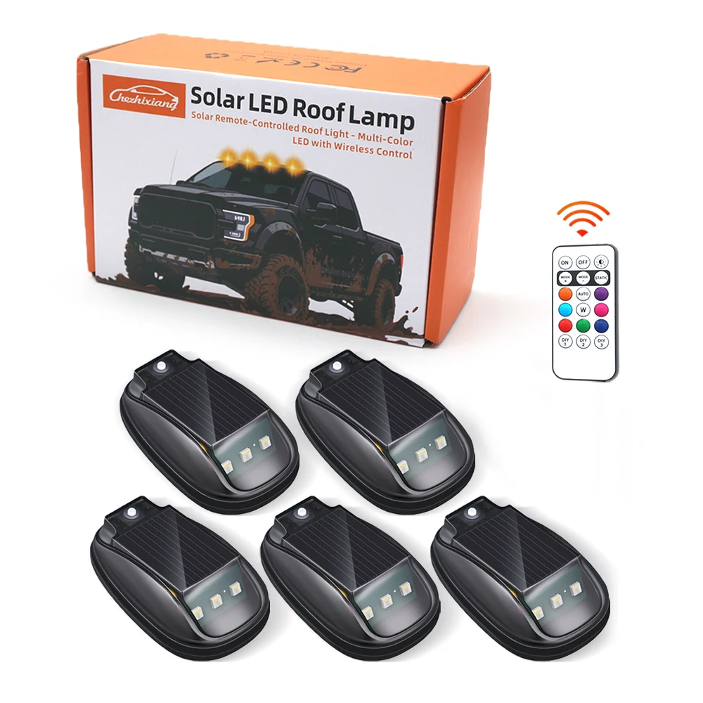 4/5pcs Wireless Mouse Warning Roof Light with Flashing Modes, Remote Control Multifunctional Roof Decoration Light for Cars SUV - 34