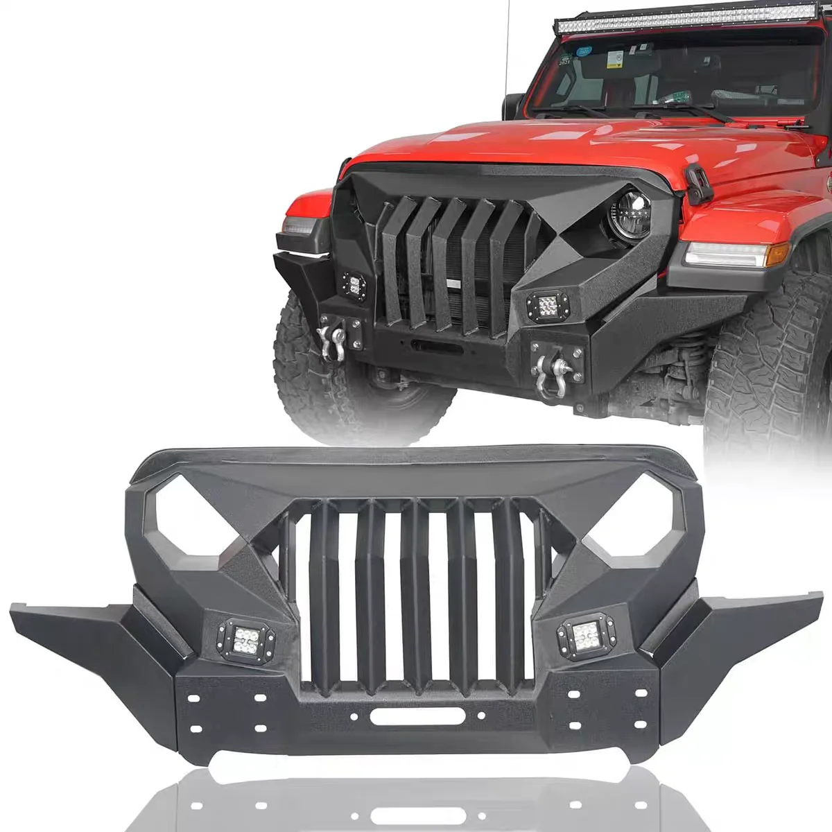 Spedking High Quality Front Bumper Grille for Jeep Wrangler JK JL JT - 1420