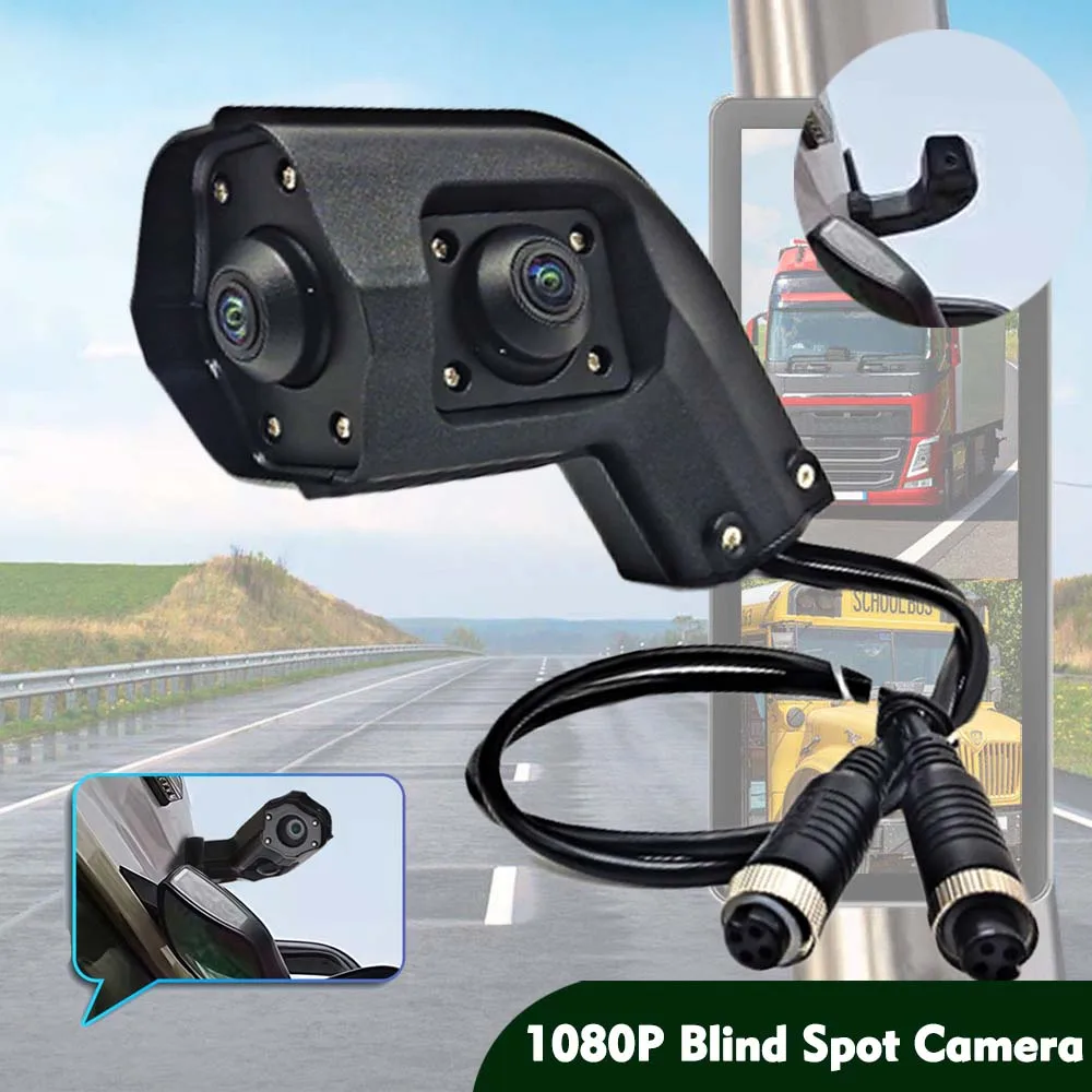 1920x1080P AHD Side View Camera 360° Adjustable Wide Angle Lens Starlight Night Vision Waterproof for Bus/Car/Truck/RV - 34